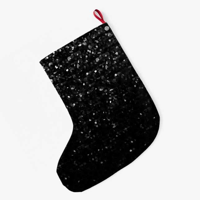 Grande Chaussette De Noël Chaîne à bille en cristal de Noël (Dos (Accrochage))