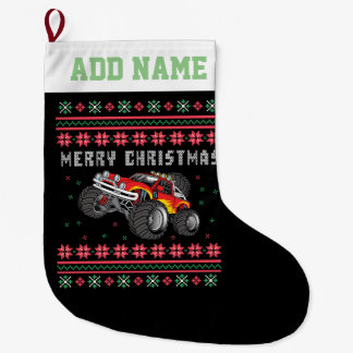 Grande Chaussette De Noël Chandail de Noël moche Monster Truck