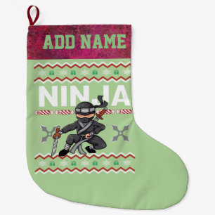 Grande Chaussette De Noël Chandail de Noël Ninja Ugly