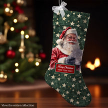 Charming Santa Claus Stocking Personnalisé Classiq