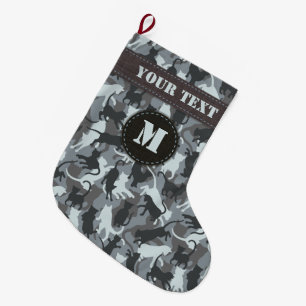 Grande Chaussette De Noël Chats Camouflage urbain