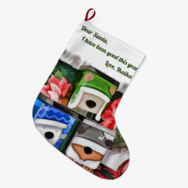 Grande Chaussette De Noël Cher Père Noël