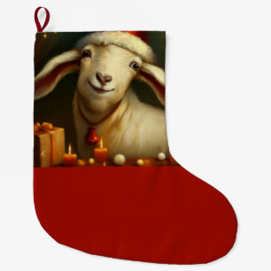 Grande Chaussette De Noël Chèvre de Noël 3