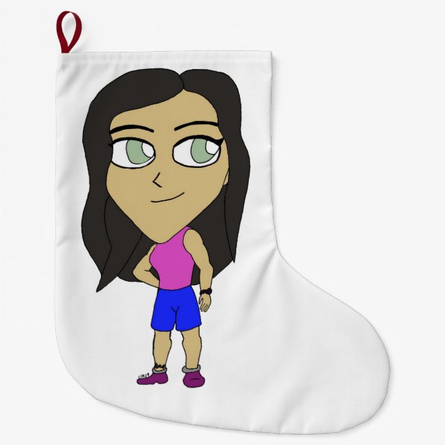 Grande Chaussette De Noël chibi (Devant)