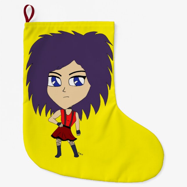 Grande Chaussette De Noël chibi (Devant)