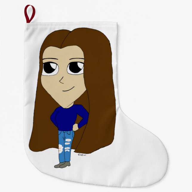 Grande Chaussette De Noël chibi (Devant)