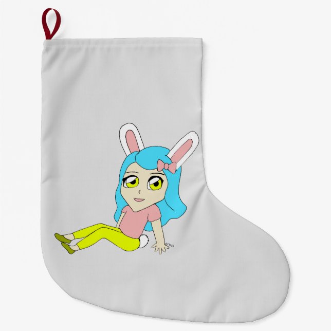 Grande Chaussette De Noël chibi bunnygirl (Devant)