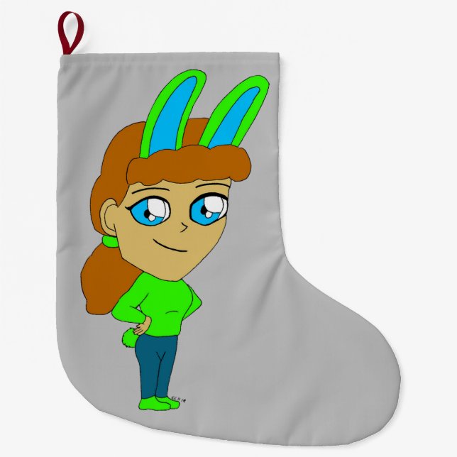 Grande Chaussette De Noël chibi bunnygirl (Devant)