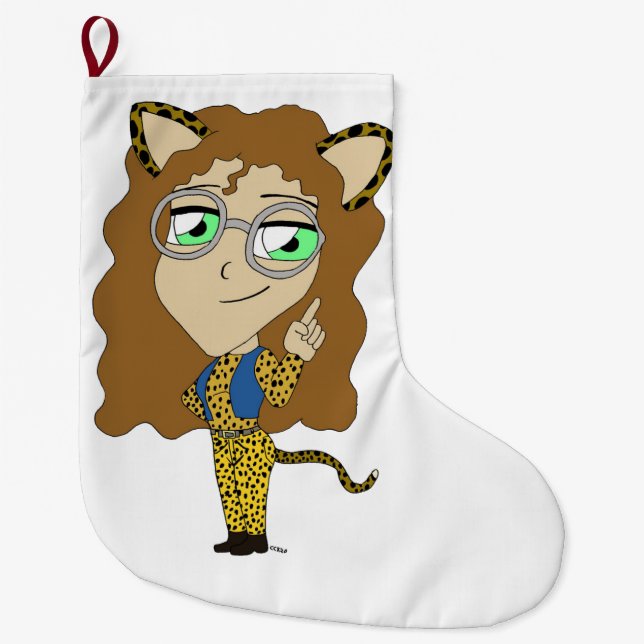 Grande Chaussette De Noël chibi catgirl (Devant)