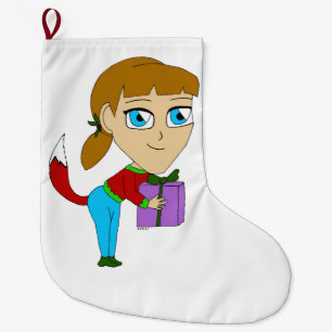 Grande Chaussette De Noël chibi foxy fille