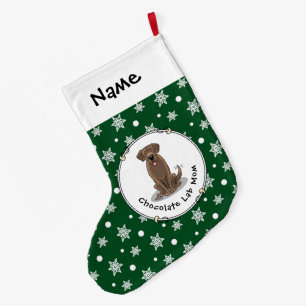 Grande Chaussette De Noël Chocolat Lab Maman Labrador Retriever Maman Maman