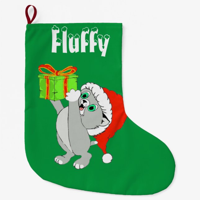 Grande Chaussette De Noël Christmas Kitten (Devant)