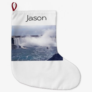 Grande Chaussette De Noël chute en fer à cheval