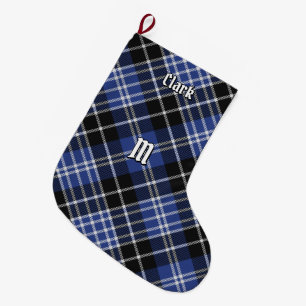Grande Chaussette De Noël Clan Clark Tartan Christmas Stocking