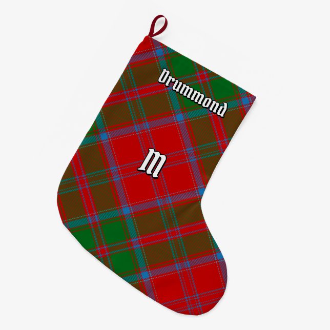 Grande Chaussette De Noël Clan Drummond Tartan (Devant (Accrochage))