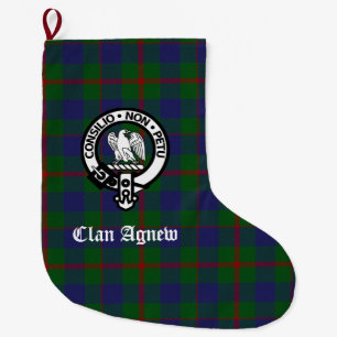 Grande Chaussette De Noël Clan écossais Agnew Crest & Tartan