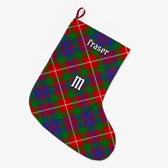 Grande Chaussette De Noël Clan Fraser de Lovat Tartan (Devant (Accrochage))