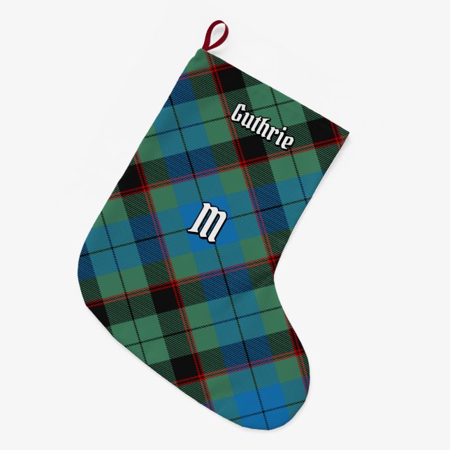 Grande Chaussette De Noël Clan Guthrie Tartan (Devant (Accrochage))