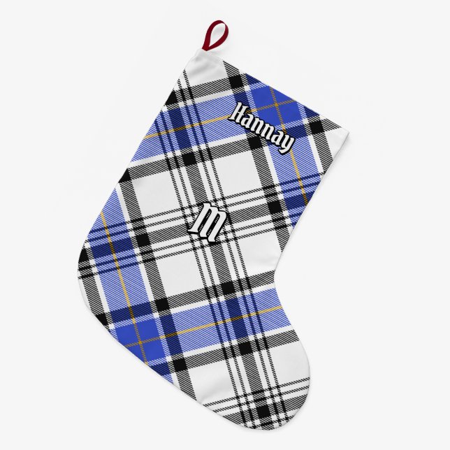 Grande Chaussette De Noël Clan Hannay Tartan (Devant (Accrochage))