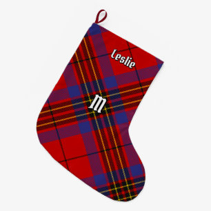 Grande Chaussette De Noël Clan Leslie Red Tartan