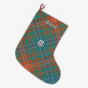 Grande Chaussette De Noël Clan Wilson Ancienne Tartan