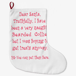 Grande Chaussette De Noël Colley barbu vilain