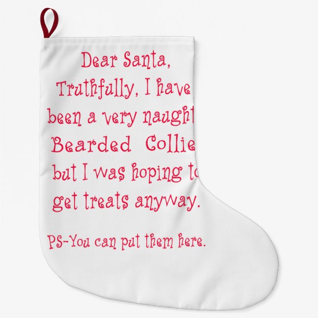 Grande Chaussette De Noël Colley barbu vilain (Devant)