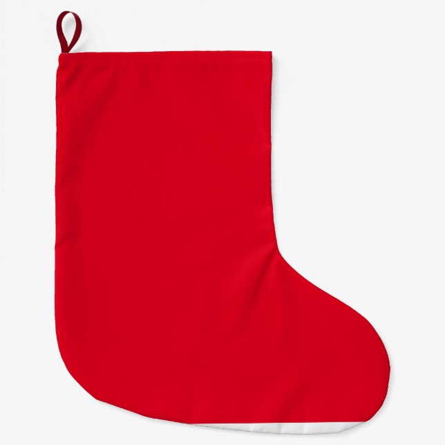 Grande Chaussette De Noël Cool Motif géométrique Noël Rouge Blanc Spikes  (Devant)