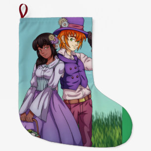 Grande Chaussette De Noël Couple de Pâques