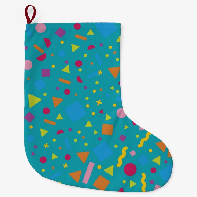 Grande Chaussette De Noël Création géométrique de la figure 1 (Devant)