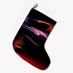 Grande Chaussette De Noël danse de voiture violette