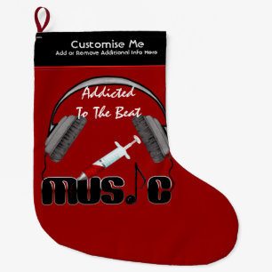 Grande Chaussette De Noël Dépendant au battement