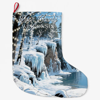 Grande Chaussette De Noël Door County Wisconsin Noël d'hiver