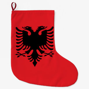Grande Chaussette De Noël Drapeau albanais