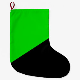 Grande Chaussette De Noël Drapeau de l'anarchisme vert