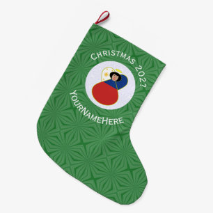 Grande Chaussette De Noël Drapeau de Noël ange philippin personnalisé 