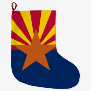 Grande Chaussette De Noël Drapeau d'État de l'Arizona