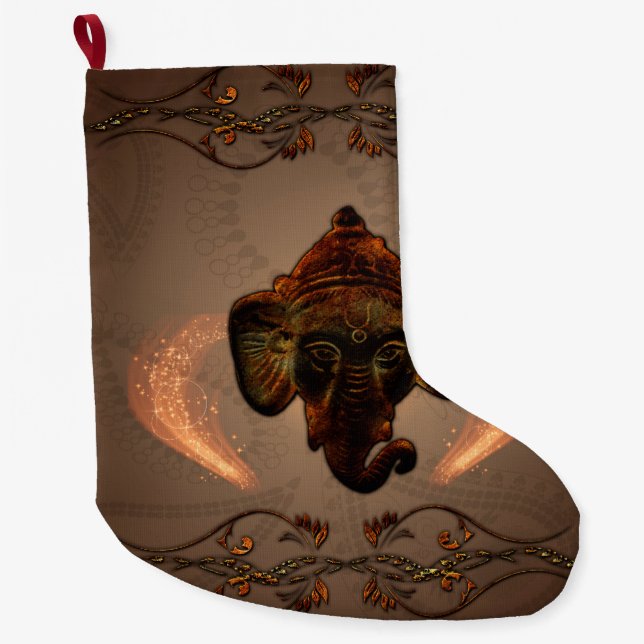 Grande Chaussette De Noël Éléphant d'Asie (Devant)