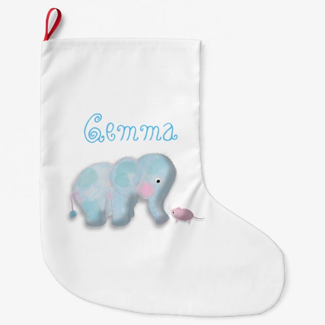 Grande Chaussette De Noël Elevage de Noël personnalisé (Devant)