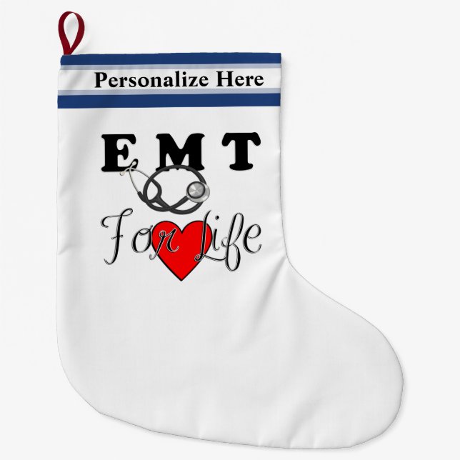 Grande Chaussette De Noël EMT pendant la vie (Devant)