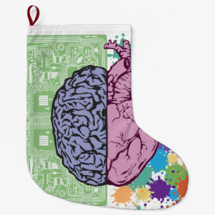 Grande Chaussette De Noël Équilibre émotionnel cerveau cœur