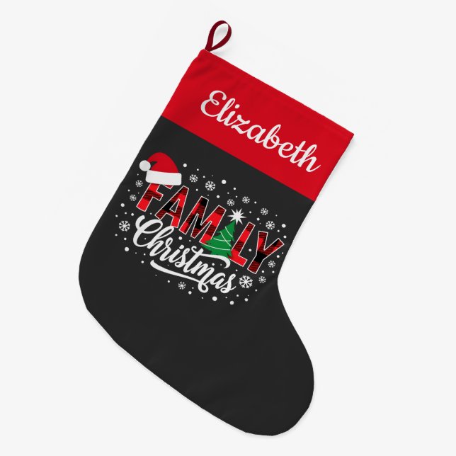 Grande Chaussette De Noël Family Christmas (Devant (Accrochage))