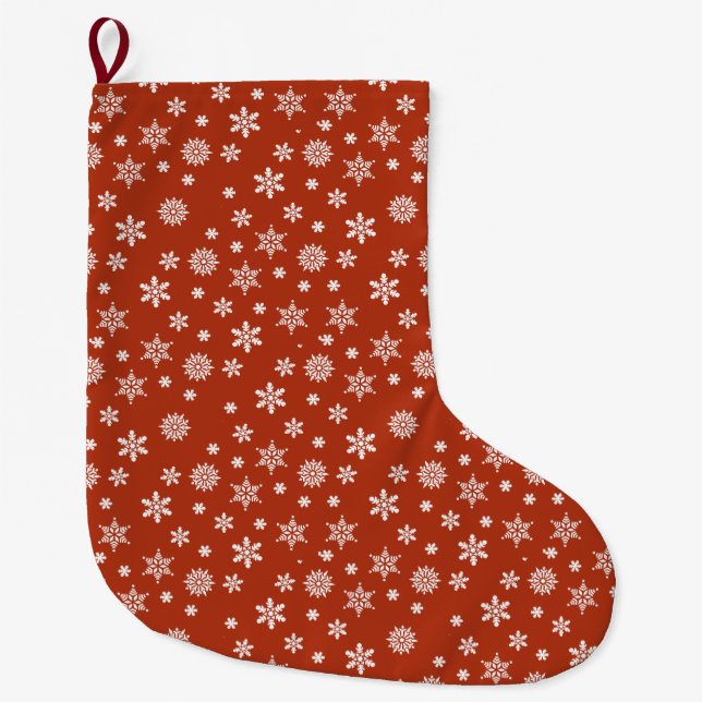Grande Chaussette De Noël Fête des fêtes de neige (Devant)