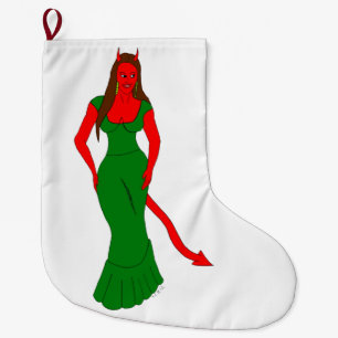 Grande Chaussette De Noël fille diable