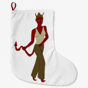 Grande Chaussette De Noël fille diable