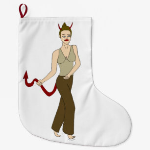 Grande Chaussette De Noël fille diable