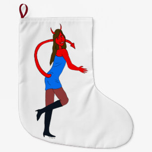 Grande Chaussette De Noël fille diable