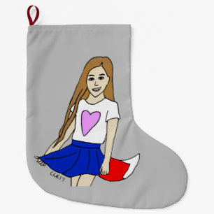 Grande Chaussette De Noël fille foy