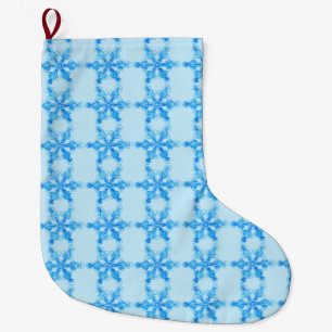 Grande Chaussette De Noël Flèche de neige Blue Winter