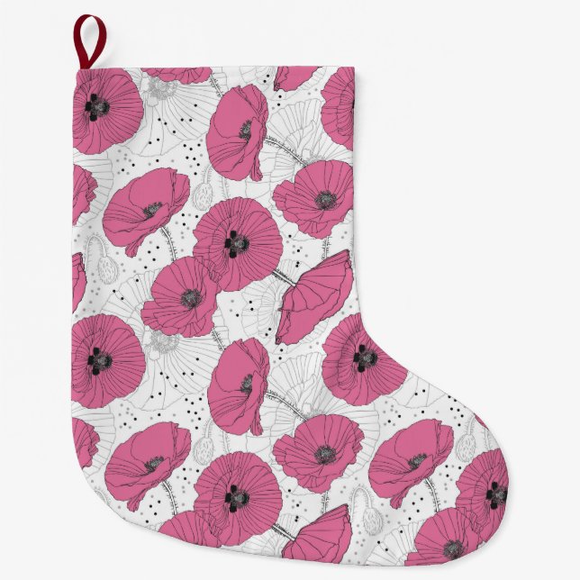 Grande Chaussette De Noël Floral (Devant)